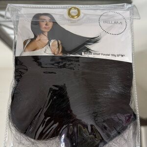 FAUX WRAP PONYTAIL EXTENSION 160G 20" JET BLACK